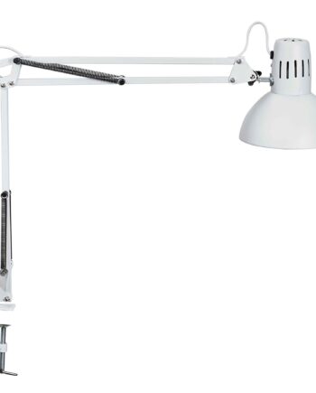 Led Skrivebordslampe Med Bordklemme Hvid Maulstudy