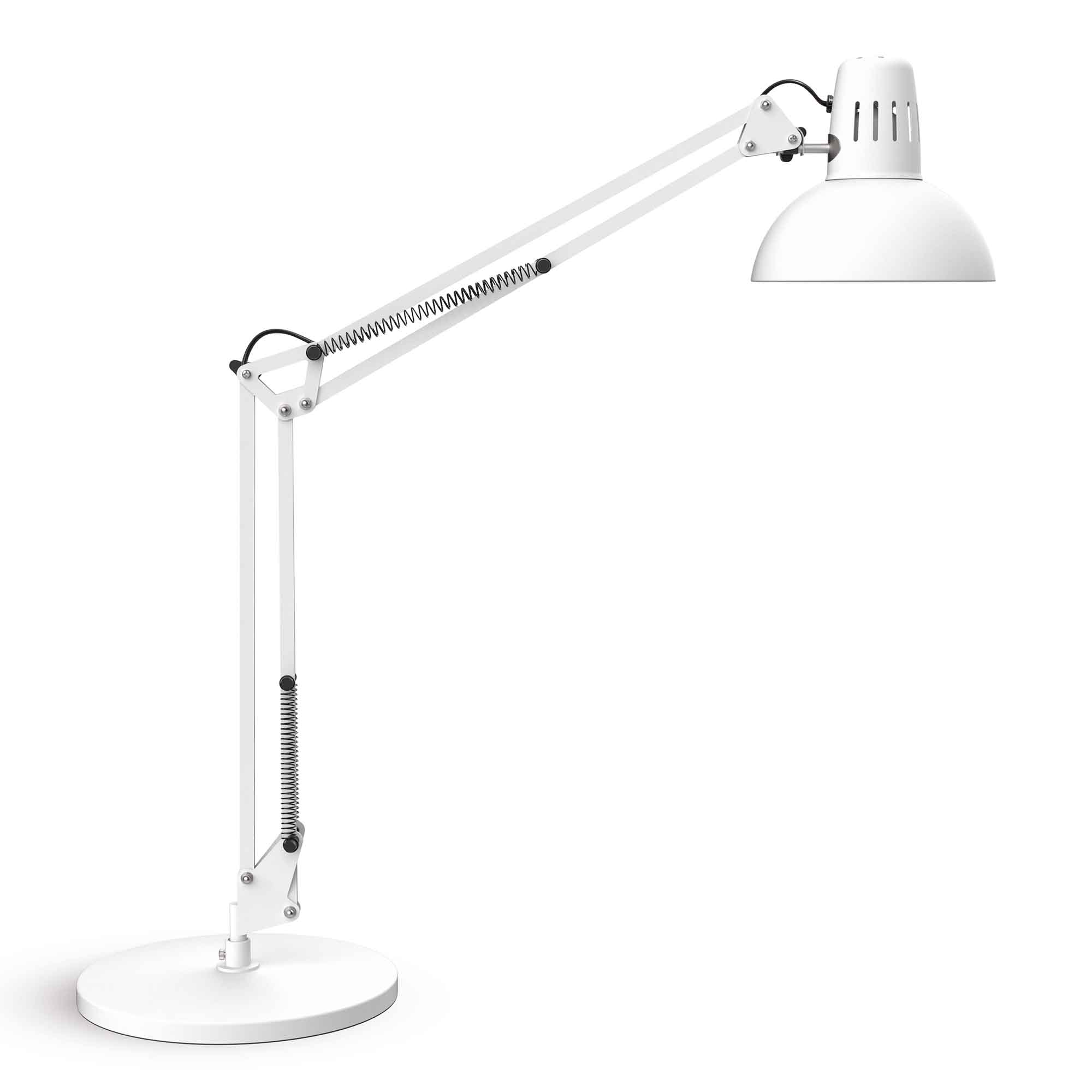 Led Skrivebordslampe Med Fod Hvid Maulstudy