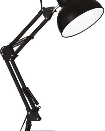 Bordlampe Ideal Lux Kelly Sort Metal Med Justerbar Arm Skrivebordslampe