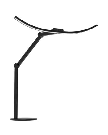 Kurvet Skrivebordslampe Med Svingarm Base 1600 Lumen Sort