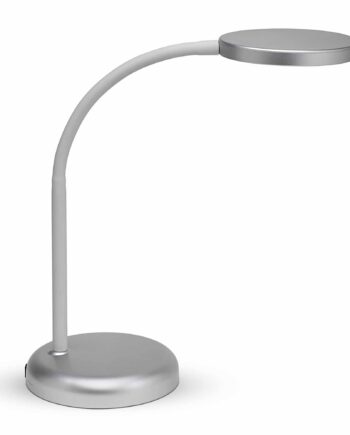 Led Bordlampe Med Fleksibel Arm Sølv Mauljoy