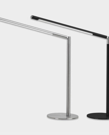 Metal Skrivebordslampe Med Base Transformbar Arm Hvid