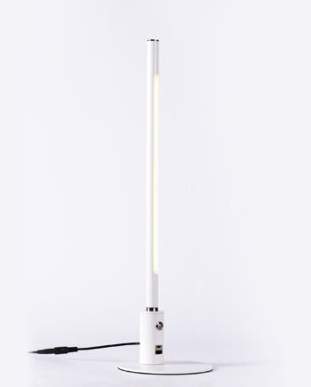 Minimalistisk Skrivebordslampe Med Base Hvid