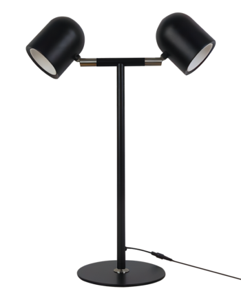 Minimalistisk Skrivebordslampe Med Base & Lamper Sort