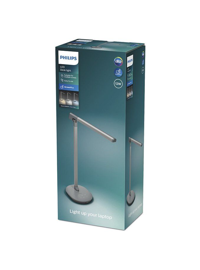 Philips Sword Skrivebordslampe 12w 6500 4000 2700k Mørkegrå
