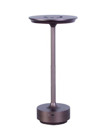 Skrivebordslampe House Sander Ava Aluminium Lampe Mocca Med Timers Batteridrift Ø13 H28
