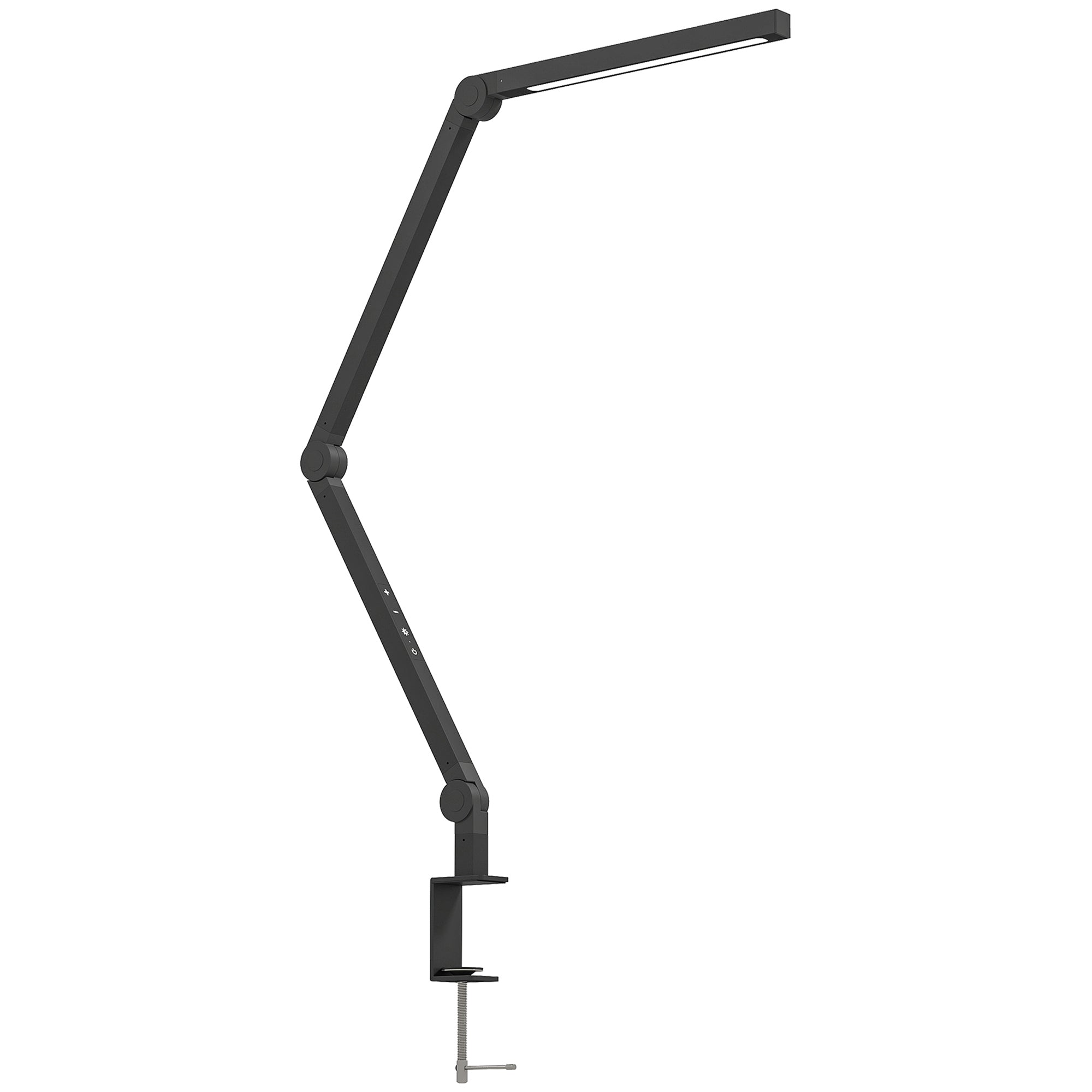 Skrivebordslampe Justerbar Lysstyrke Farve Metalklemme Led Sort