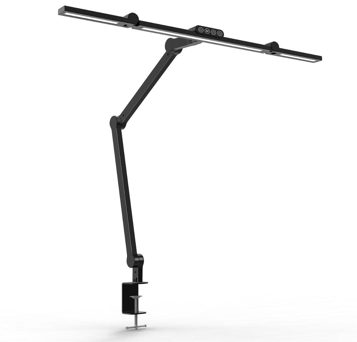 Skrivebordslampe Led Tranformerbar Med Svingarm 1600 Lumen Sort