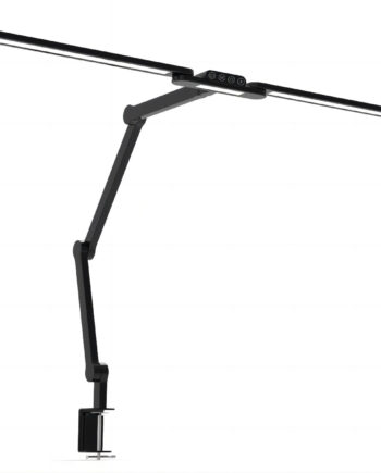 Skrivebordslampe Led Tranformerbar Med Svingarm Holder 1600 Lumen Sort
