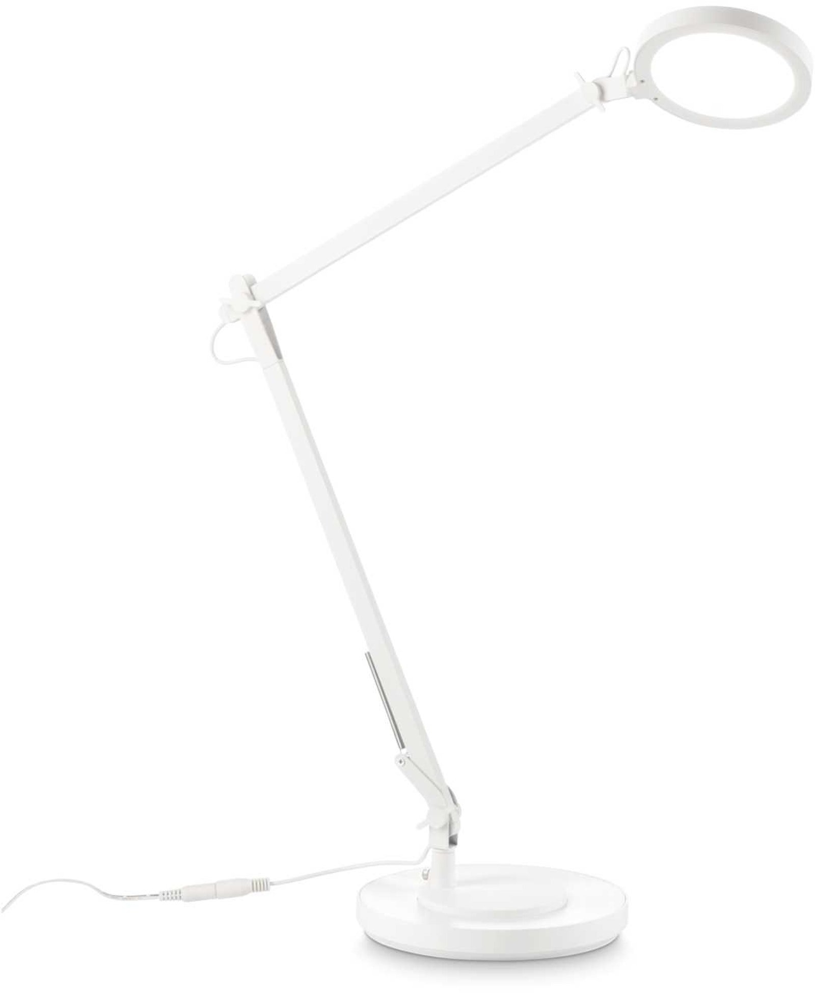 Led Bord Skrivebordslampe Ideal Lux Futura Hvid Aluminium Med Dimmer 750 4000 Ø12 H65