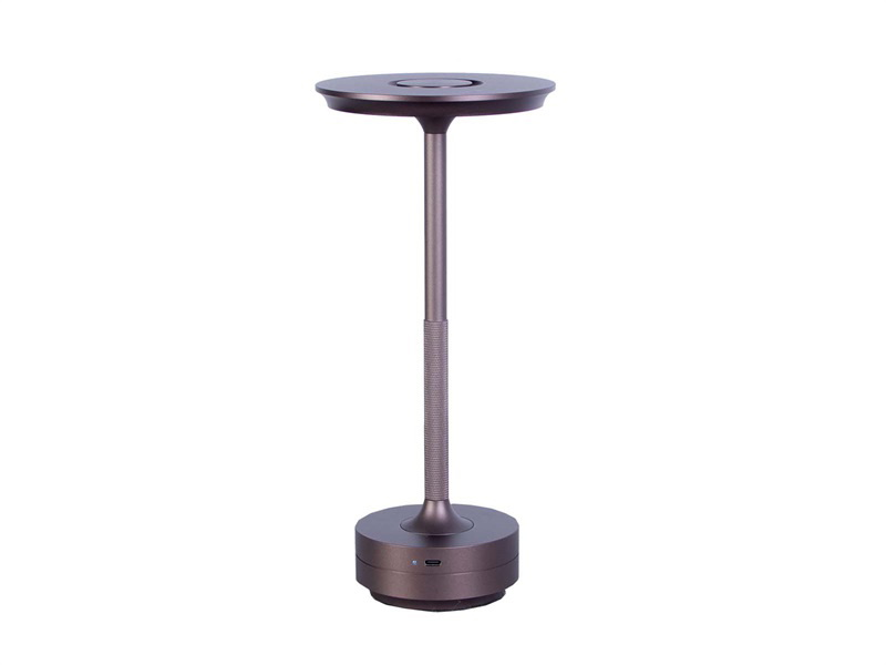 Skrivebordslampe House Sander Ava Aluminium Lampe Mocca Med Timers Batteridrift Ø13 H28
