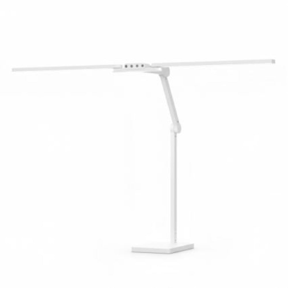 Transformbar Skrivebordslampe Med Svingarm Square Base 1600 Lumen Hvid