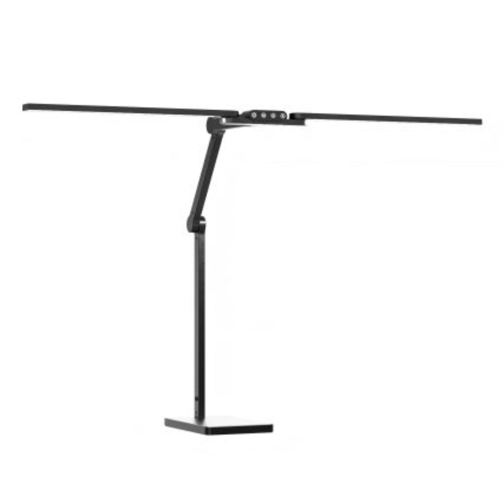 Transformbar Skrivebordslampe Med Svingarm Square Base 1600 Lumen Sort
