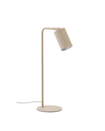 Kave Home Manie Skrivebordslampe Beige Metal Med Struktureret Finish