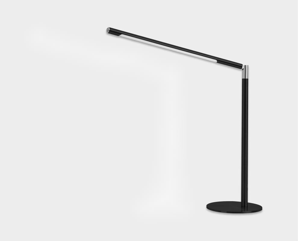 Metal Skrivebordslampe Med Base Transformbar Arm Sort